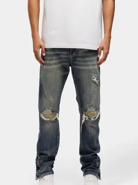 Rivero Rivero Jeans Button Ripped Denim Dark Blue