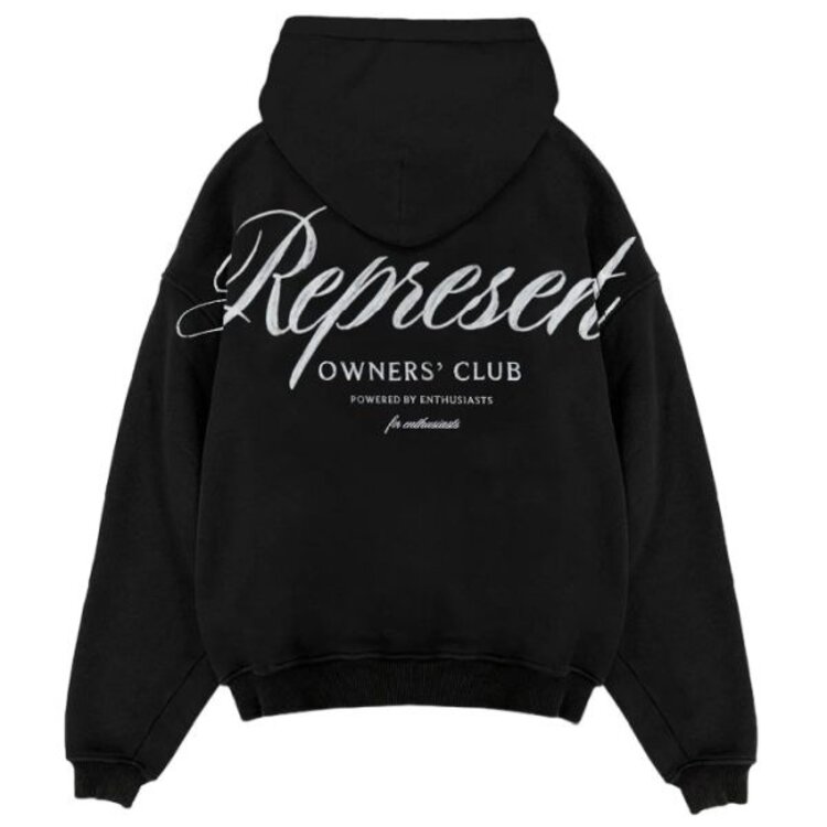 Represent Represent Hoodie Owners Club Script SS25 Black