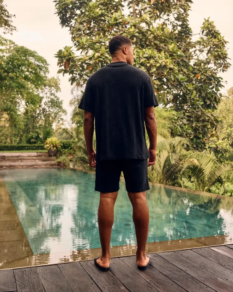 Malelions Malelions Set Monogram Towelling SS25 Black