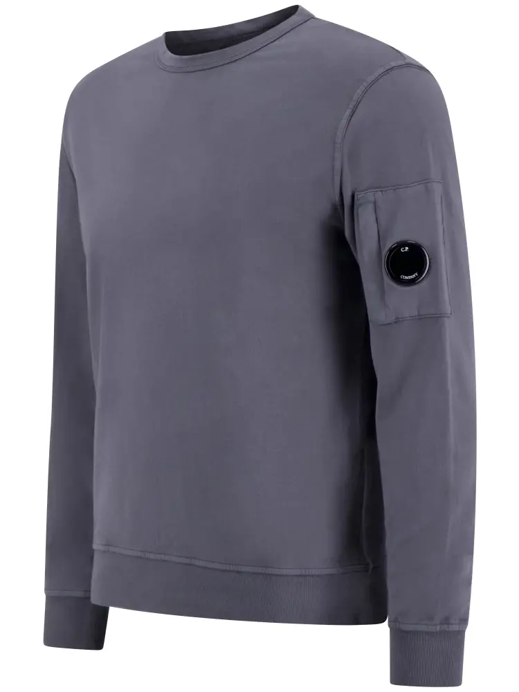 CP Company CP Company Sweater Felpa Light Fleece 18CMSS019A SS25 Smoked Pearl