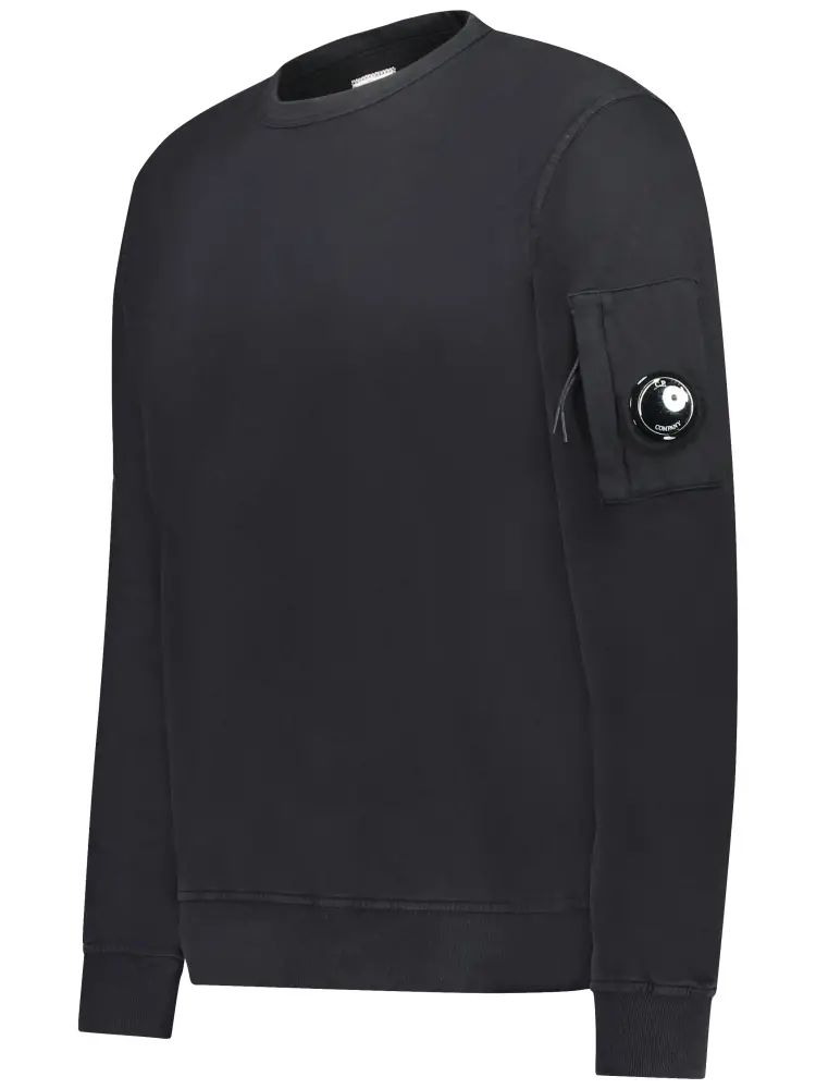 CP Company CP Company Sweater Felpa Light Fleece 18CMSS019A SS25 Black