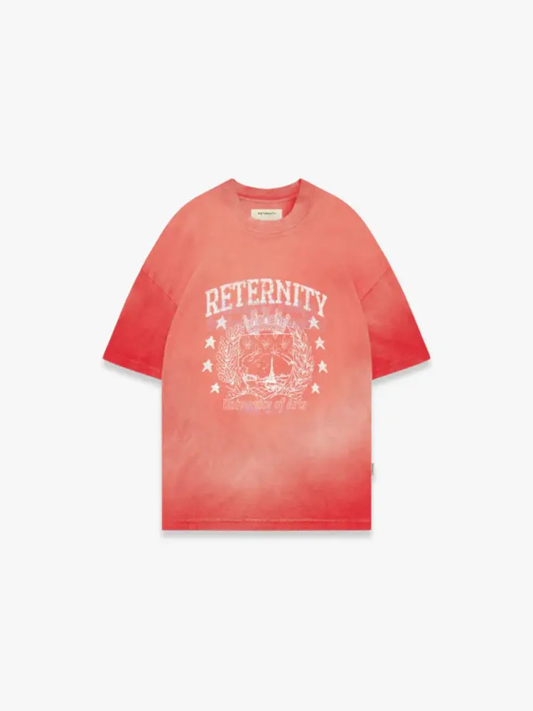 Reternity Reternity T-Shirt University SS25 Heavy Bleached Red