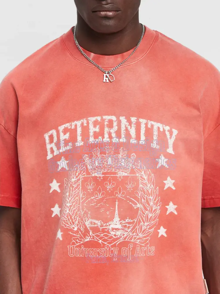 Reternity Reternity T-Shirt University SS25 Heavy Bleached Red