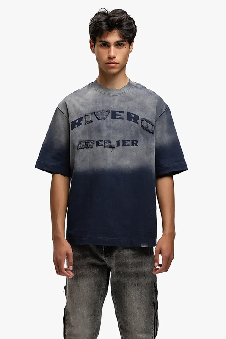 Rivero Rivero T-Shirt Statement  SS25 Washed Midnight