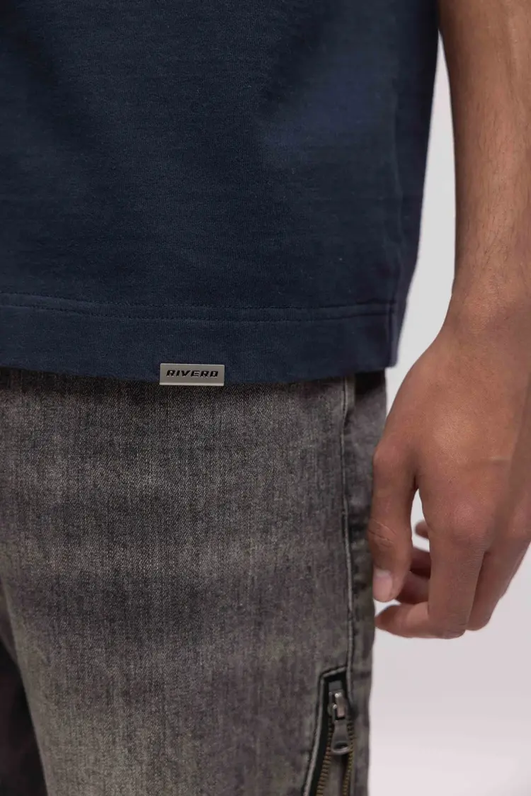Rivero Rivero T-Shirt Statement  SS25 Washed Midnight