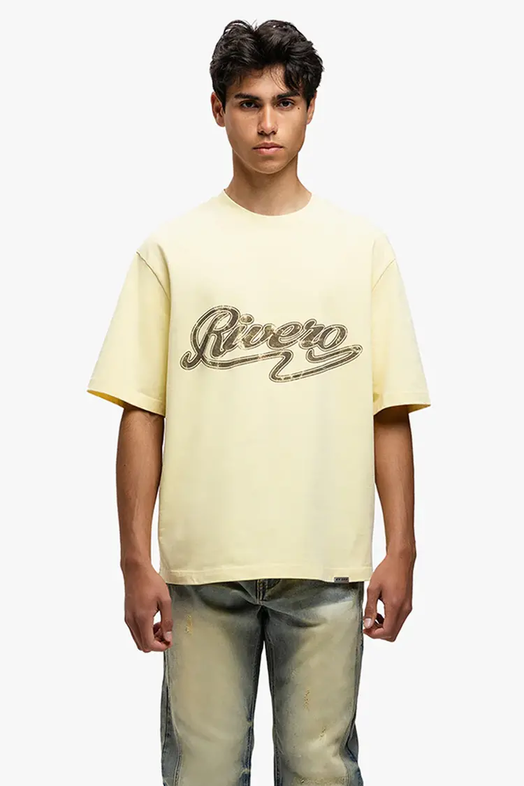 Rivero Rivero T-Shirt Script  SS25 Soleil