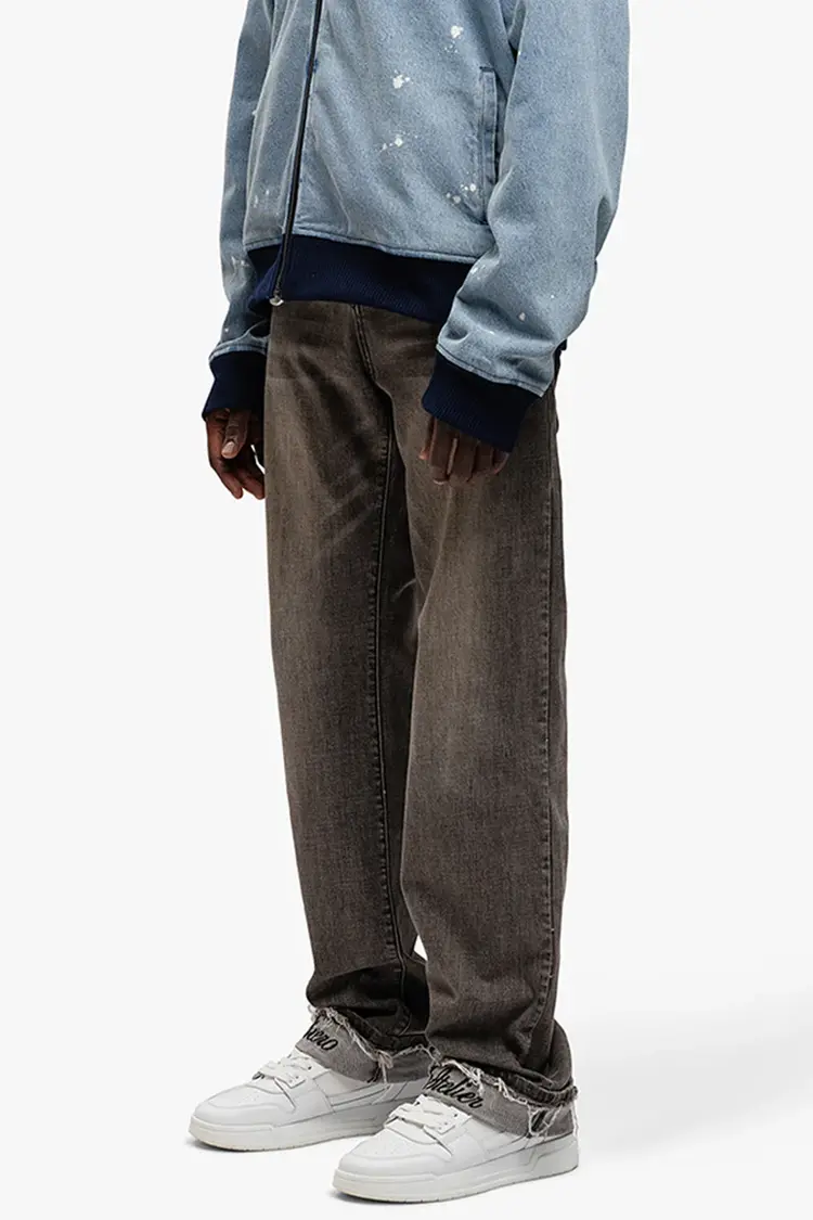 Rivero Rivero Jeans Relaxed Faded Folded SS25 Grey