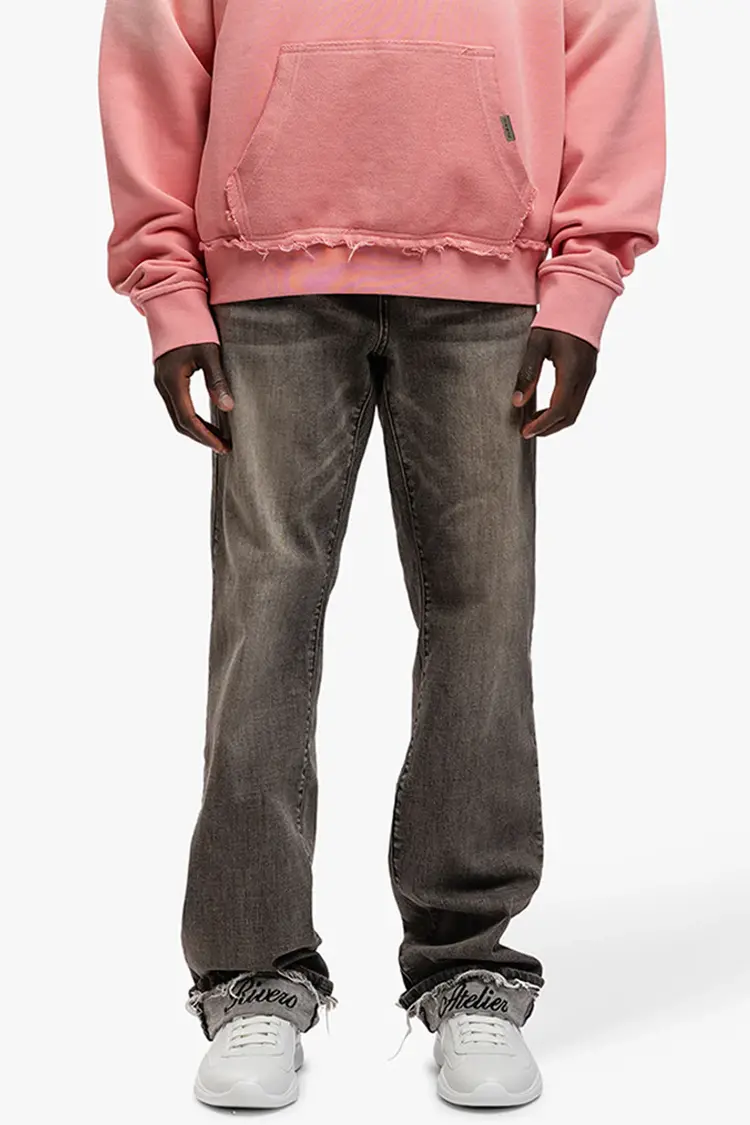 Rivero Rivero Jeans Relaxed Faded Folded SS25 Grey