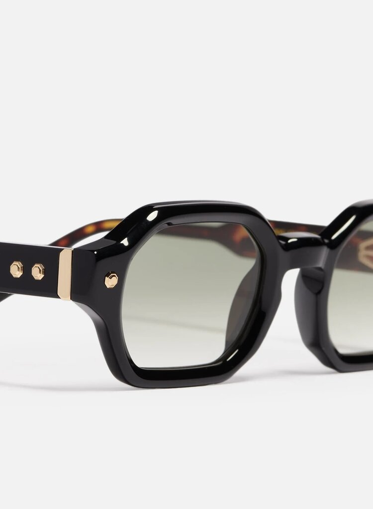 John Dalia John Dalia P05 C106 SS25 Shiny Black/Yellow Gold