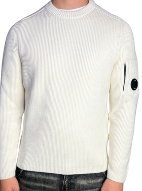 CP Company CP Company Sweater Full Rib FW25 Gauze White