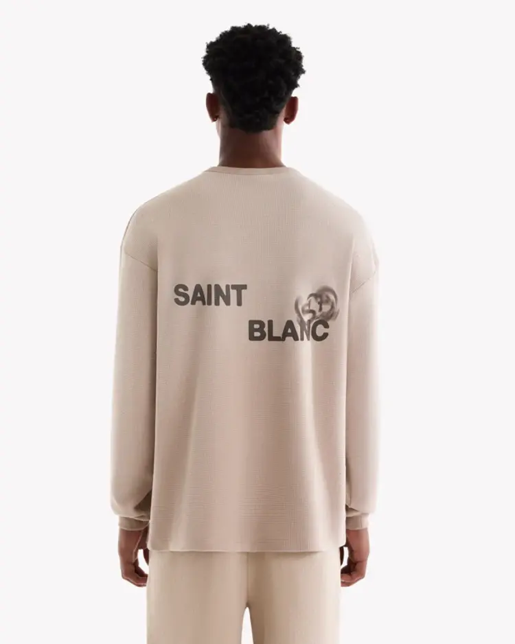 Saint Blanc Saint Blanc Longsleeve Blur Waffle Knit FW25 Off White