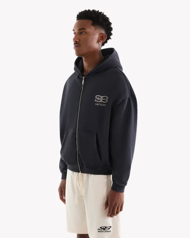 Saint Blanc Saint Blanc Zip Hoodie Studio FW25 Blue Graphite