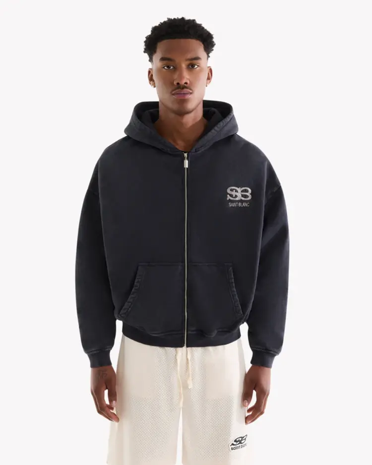 Saint Blanc Saint Blanc Zip Hoodie Studio FW25 Blue Graphite