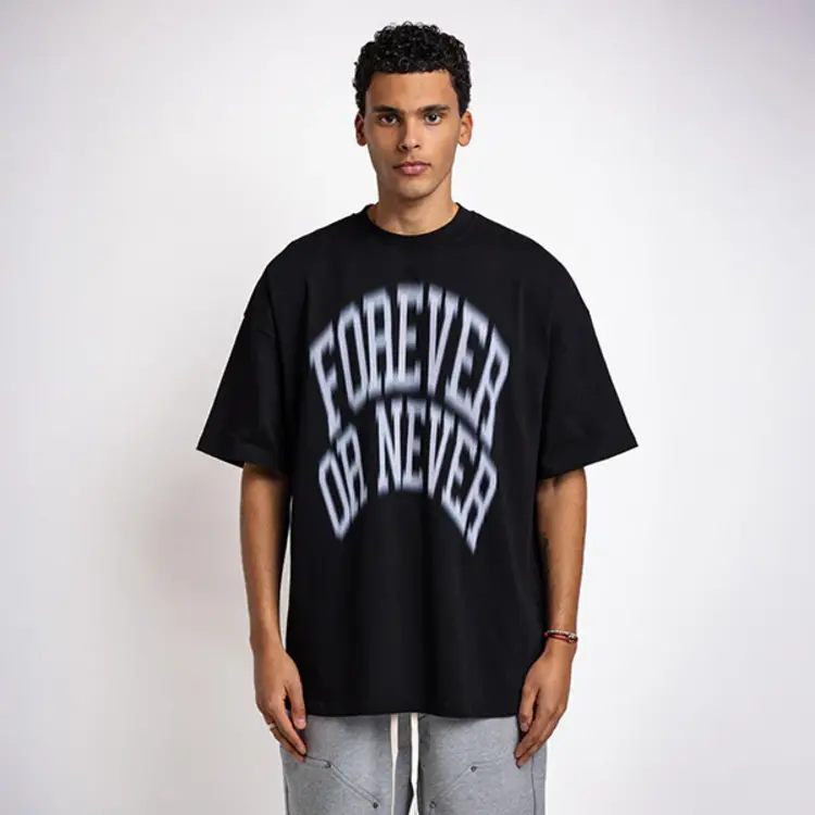 Rheborn Rheborn T-Shirt Blurry Forever Or Never FW25 Black
