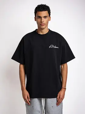 Rheborn Rheborn T-Shirt Handwritten Logo FW25 Black