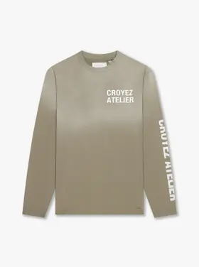 Croyez Croyez T-Shirt Longsleeve Sprayed Atelier FW25 Dusty Olive