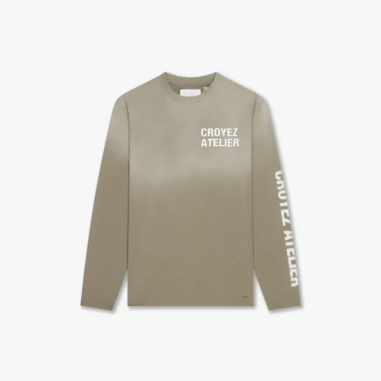 Croyez Croyez T-Shirt Longsleeve Sprayed Atelier FW25 Dusty Olive