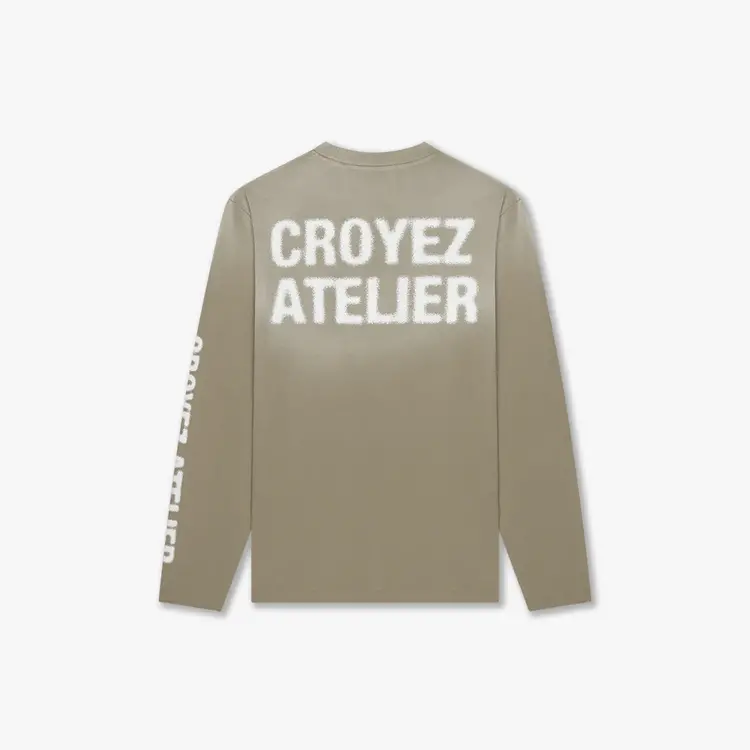 Croyez Croyez T-Shirt Longsleeve Sprayed Atelier FW25 Dusty Olive