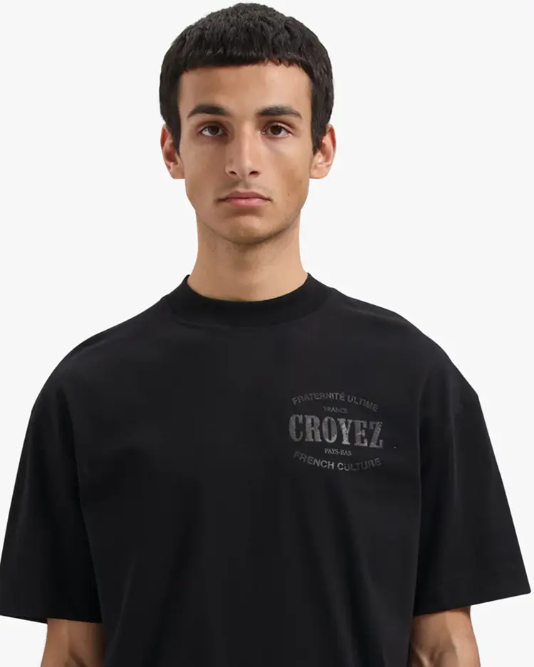Croyez Croyez T-Shirt Oversized Stamp FW25 Black