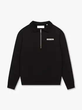 Croyez Croyez Half Zip Sweater Etiquette FW25 Black