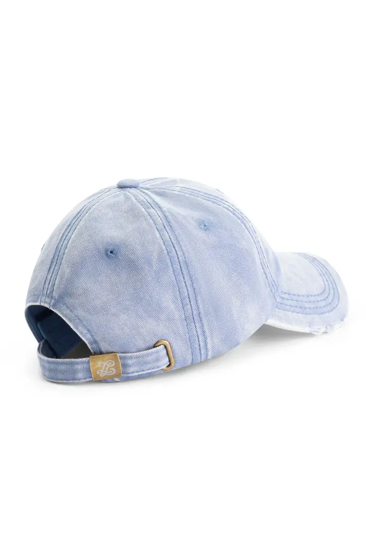 Lueur Lueur Cap Washed Distressed FW25 Blue