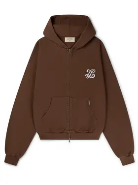 Lueur Lueur Vest Monogram Zip Hoodie FW25 Brown