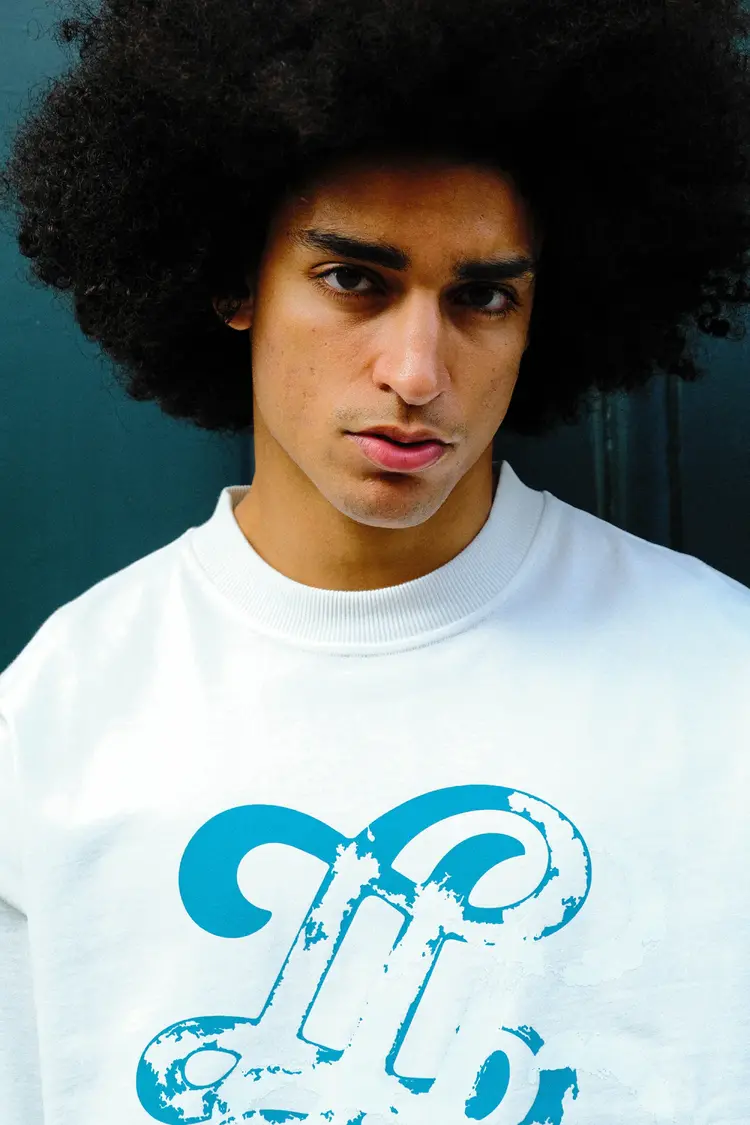 Lueur Lueur T-Shirt Distressed Monogram FW25 White/Green