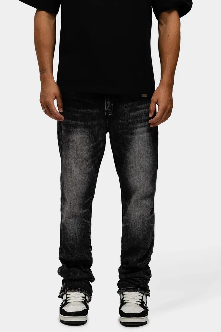 Rivero Rivero Jeans Slim Buttoned Zip Denim SS25 Washed Black