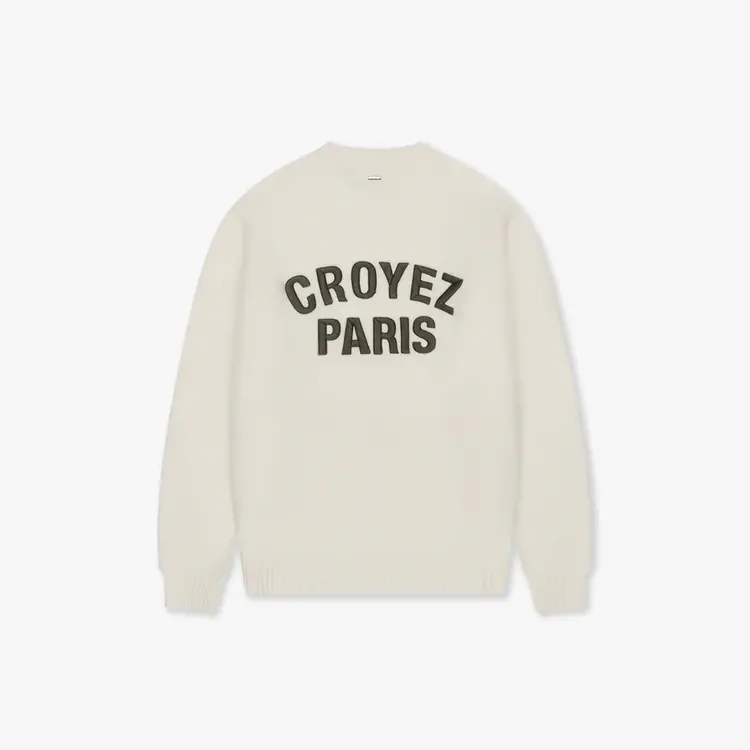 Croyez Croyez Sweater Knit Paris FW25 Off White