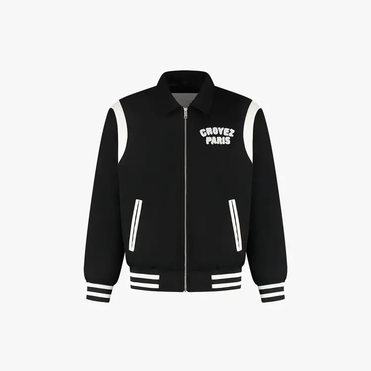 Croyez Croyez Jacket Varsity Paris FW25 Black