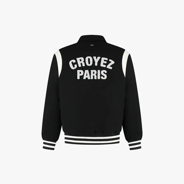 Croyez Croyez Jacket Varsity Paris FW25 Black
