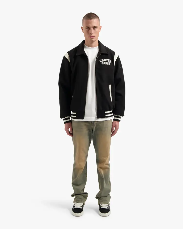 Croyez Croyez Jacket Varsity Paris FW25 Black