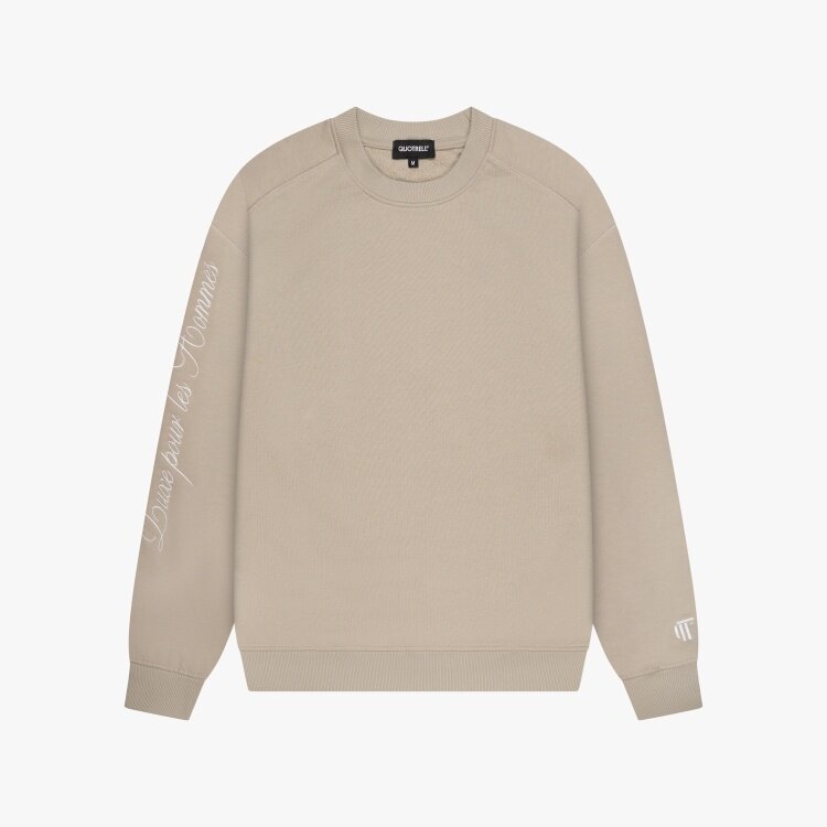 Quotrell Quotrell Crewneck Command FW25 Greige