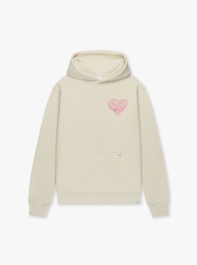 Croyez Croyez Hoodie Stitched Heart FW25 Off-White