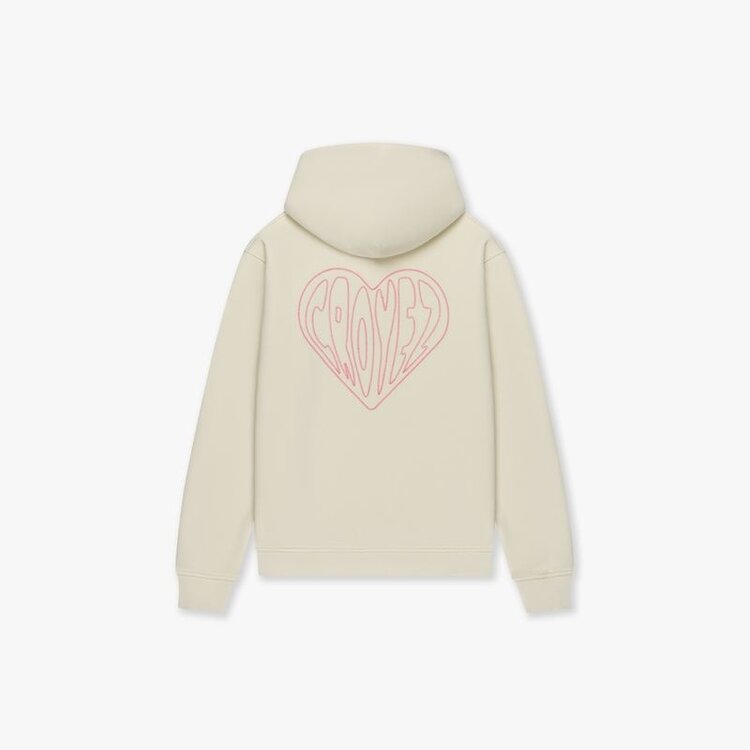 Croyez Croyez Hoodie Stitched Heart FW25 Off-White
