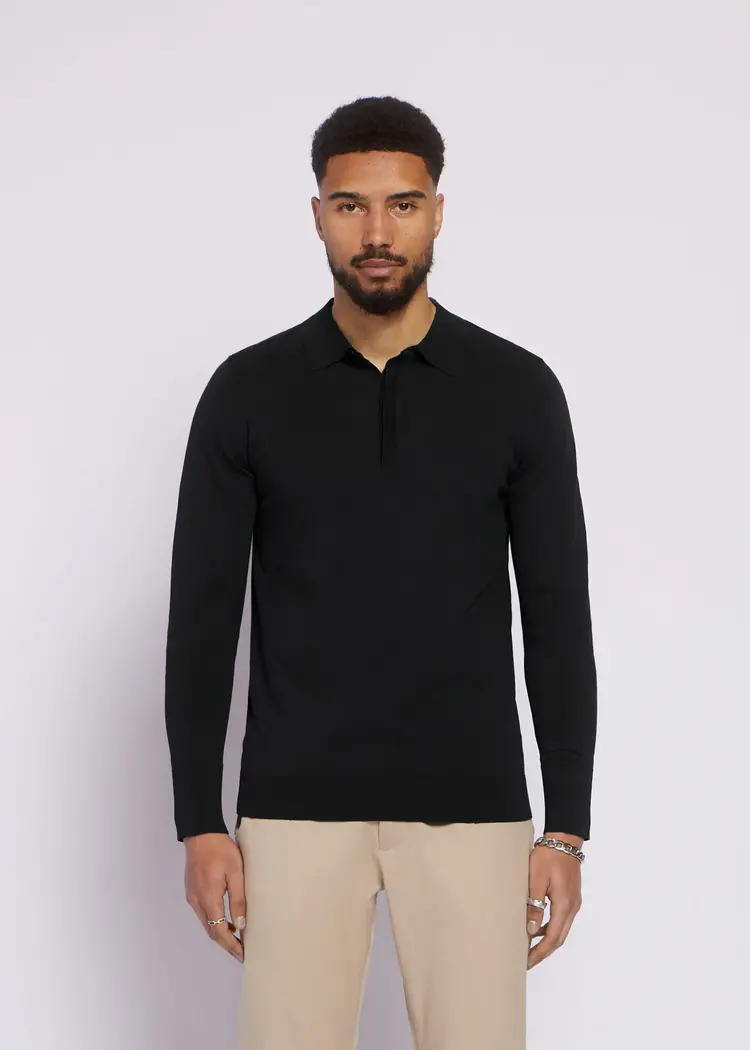 Aeden Aeden Longsleeve Polo Nolanos FW25 Black
