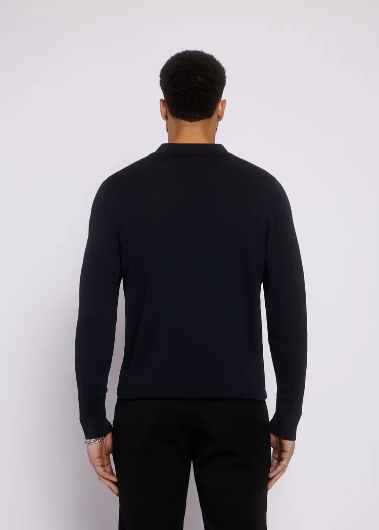 Aeden Aeden Longsleeve Polo Nolanos FW25 Dark Blue