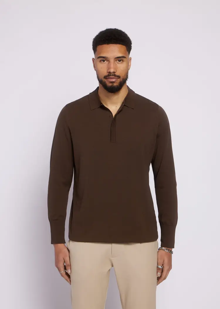 Aeden Aeden Longsleeve Polo Nolanos FW25 Ganache