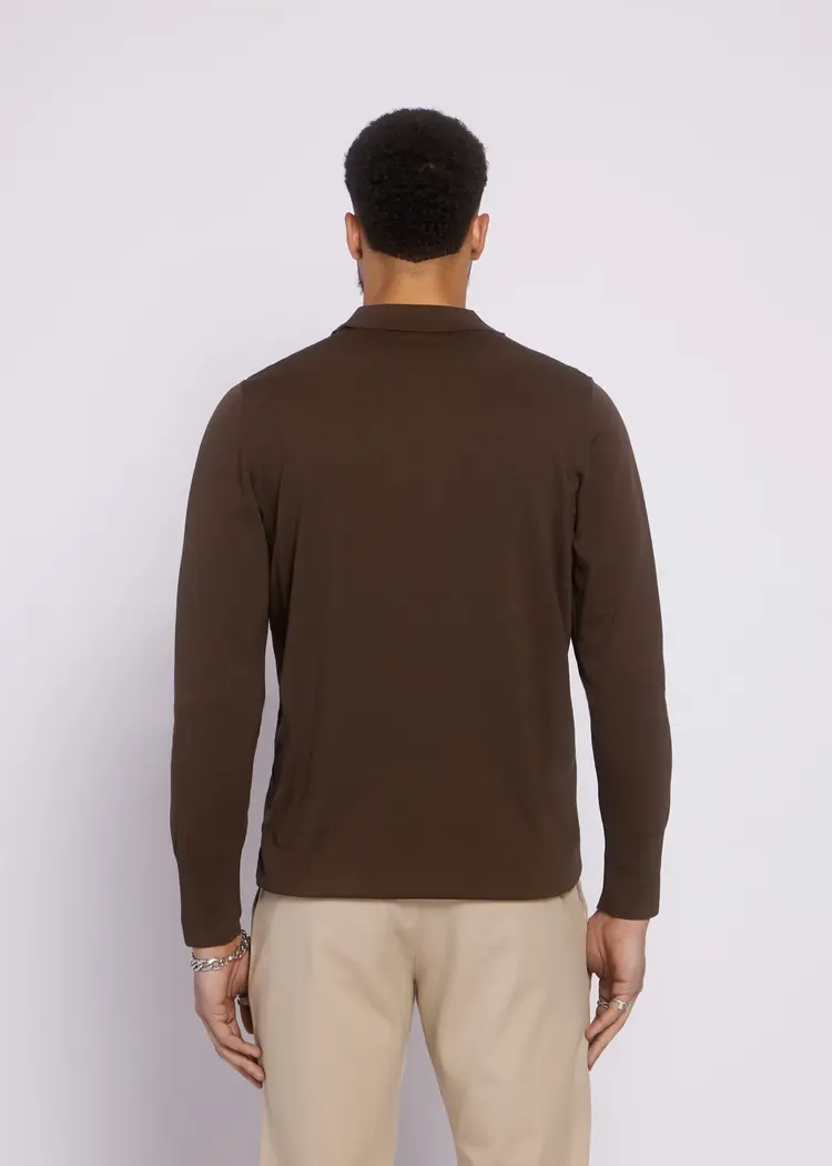 Aeden Aeden Longsleeve Polo Nolanos FW25 Ganache