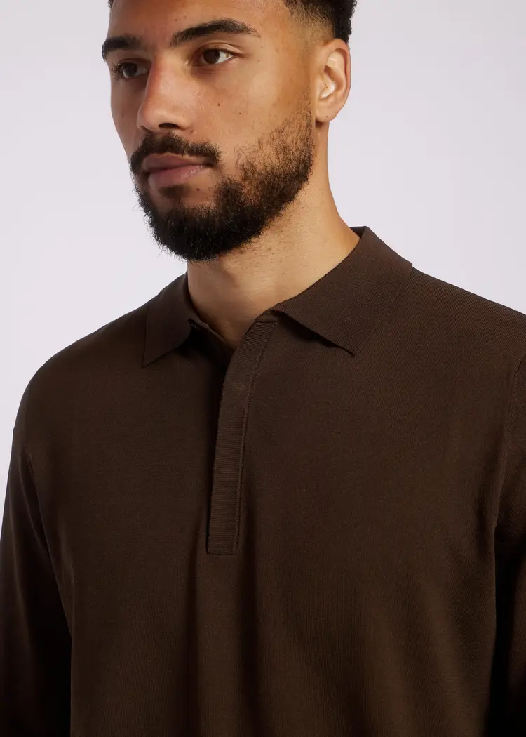 Aeden Aeden Longsleeve Polo Nolanos FW25 Ganache