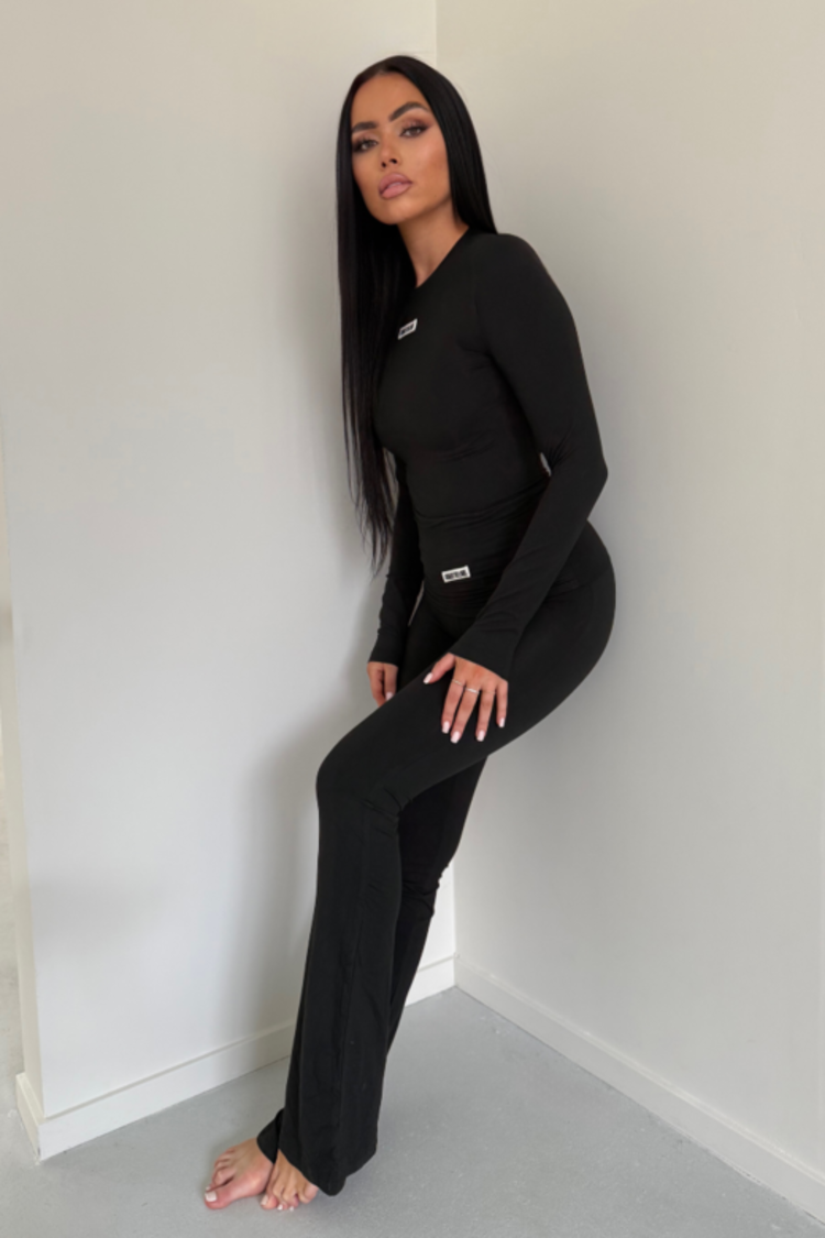 Unique The Label Unique The Label Long Sleeve Top Nena NOOS Deep Black