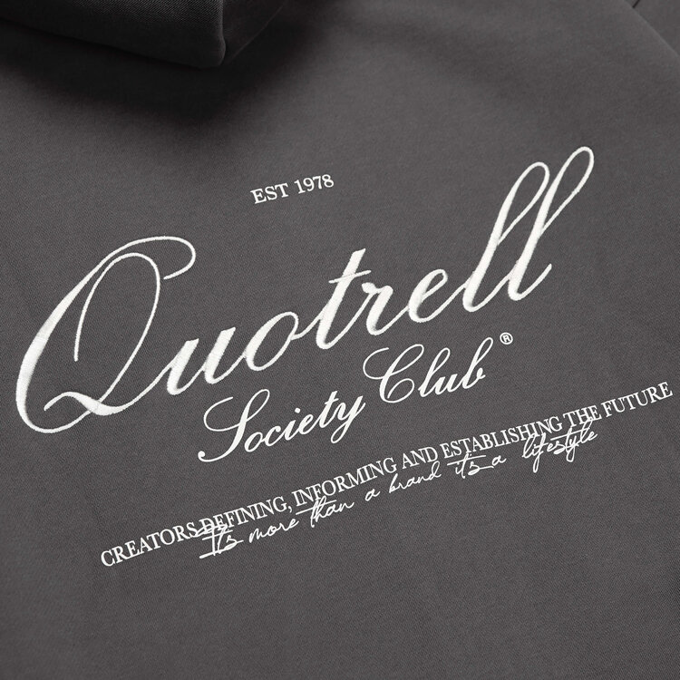 Quotrell Quotrell Zip Hoodie Creators FW25 Anthracite/White