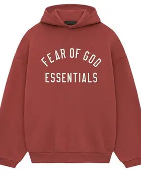 Essentials Fear Of God Essentials Fear Of God Hoodie Crimson Red