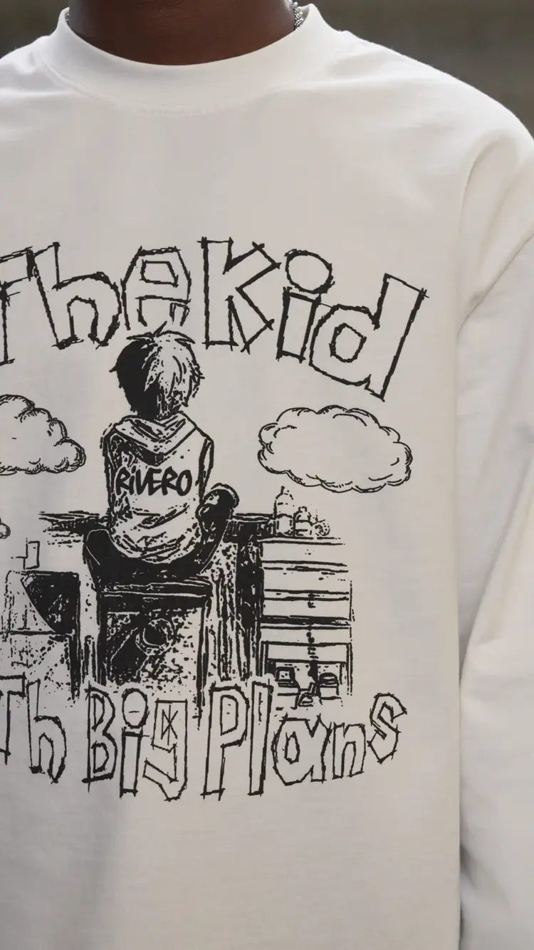 Rivero Rivero Longsleeve Big Plans Graffiti FW25 White