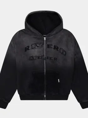 Rivero Rivero Zip Hoodie Statement FW25 Black Shadow