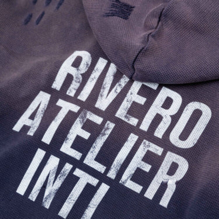 Rivero Rivero Zip Hoodie Waffle INTL. FW25 Navy