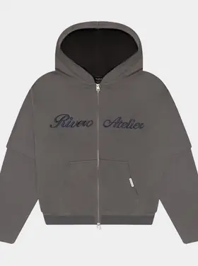 Rivero Rivero Zip Hoodie Double Layered Atelier FW25 Grey
