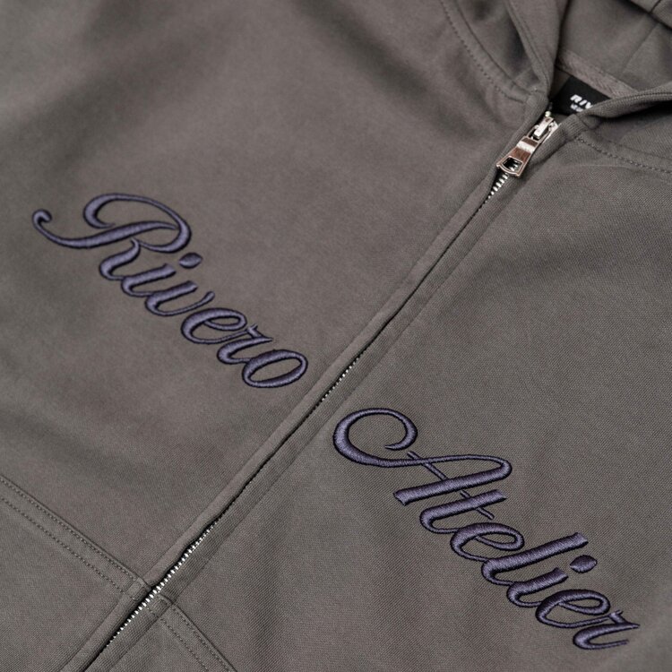 Rivero Rivero Zip Hoodie Double Layered Atelier FW25 Grey