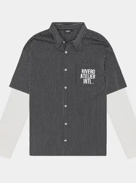 Rivero Rivero Shirt Double Layered INTL. FW25 Black/White