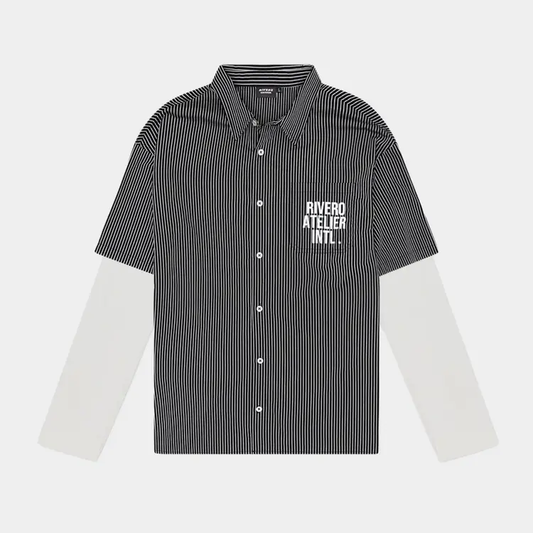 Rivero Rivero Shirt Double Layered INTL. FW25 Black/White